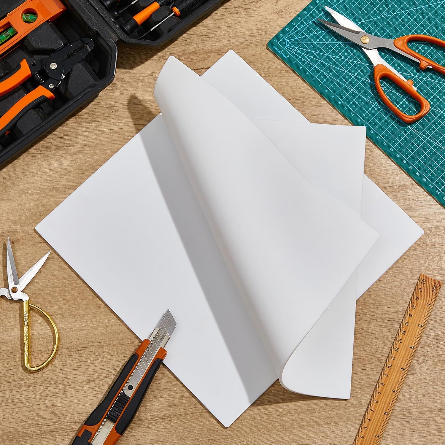 Arkusz gumy silikonowej 12 x 12 cali, biała podkładka gumowa 1/8 cala, wytrzymały, żaroodporny materiał gumowej uszczelki - dostawcy Paidu