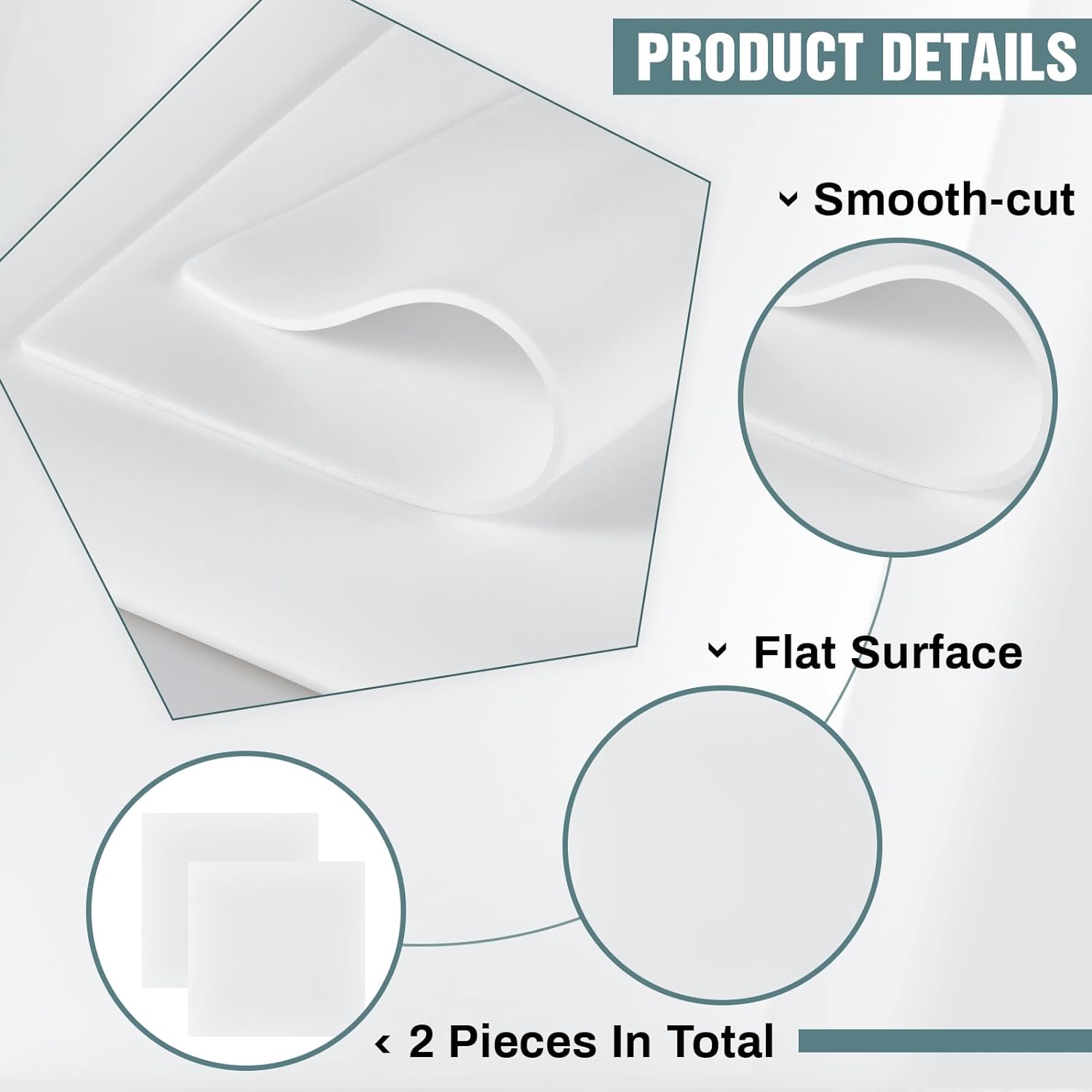 Arkusz gumy silikonowej 12 x 12 cali, biała podkładka gumowa 1/8 cala, wytrzymały, żaroodporny materiał gumowej uszczelki - dostawcy Paidu